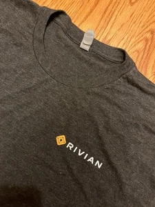 RIVIAN Electric Truck logo T-SHIRT Pickup SUV Gray Large Genuine Merchandise LG - Picture 1 of 7