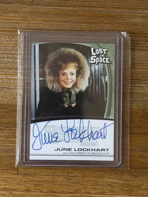 June Lockhart 2003 Fantasy World Lost In Space Autograph Auto Card A17 - Image 1 of 2