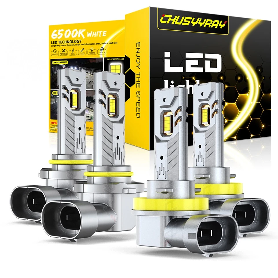 Combo de 4 bombillas LED delanteras de haz alto bajo para Scion iQ 2012-2015 - 6500K Foto 1 de 4