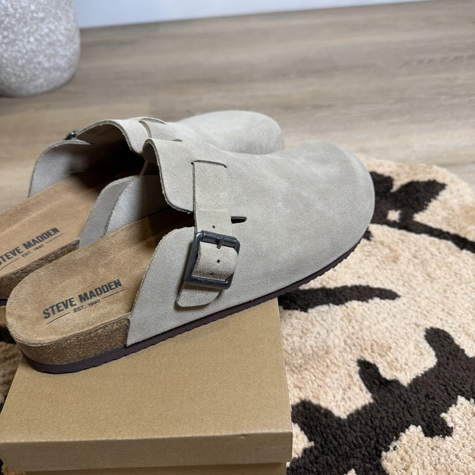 Zueco Steve Madden Para Hombres Wilderr Gamuza Taupe Talla 11 WILD02M1 Foto 1 de 4