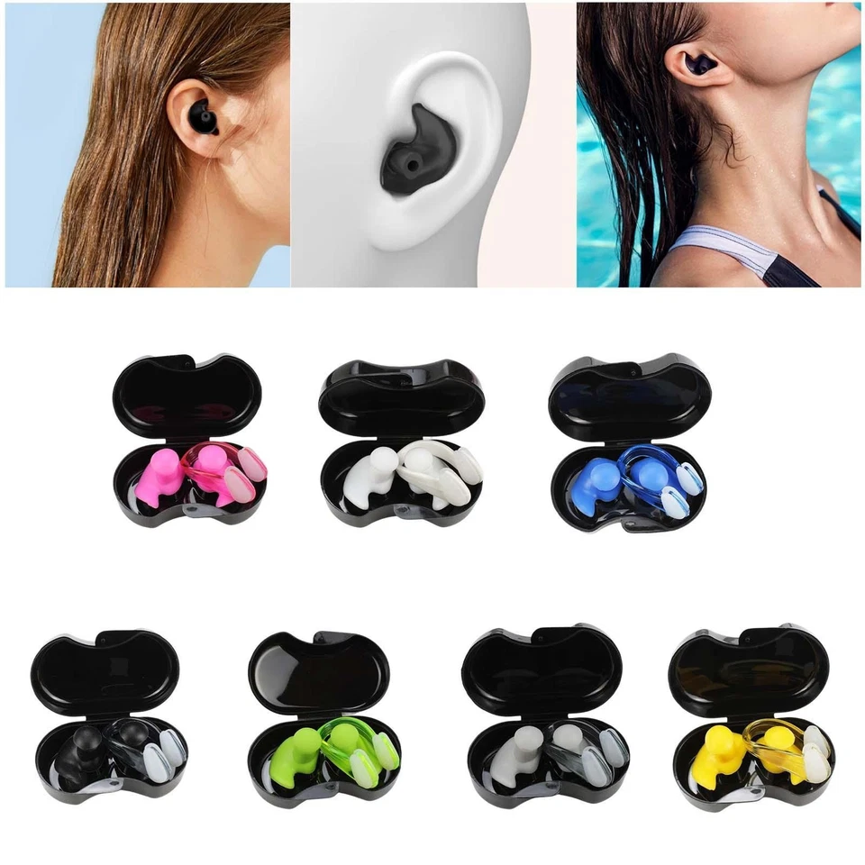 Swimming Ear Plugs and Nose Clip Set Ear Nose Plugs Swimming Set - Image 1 of 1