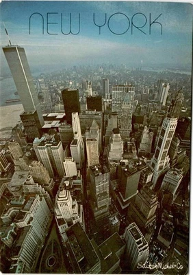 Vintage Postkarte New York Skyline 1983 – World Trade Center – Fotothek Collecti - Bild 1 von 2