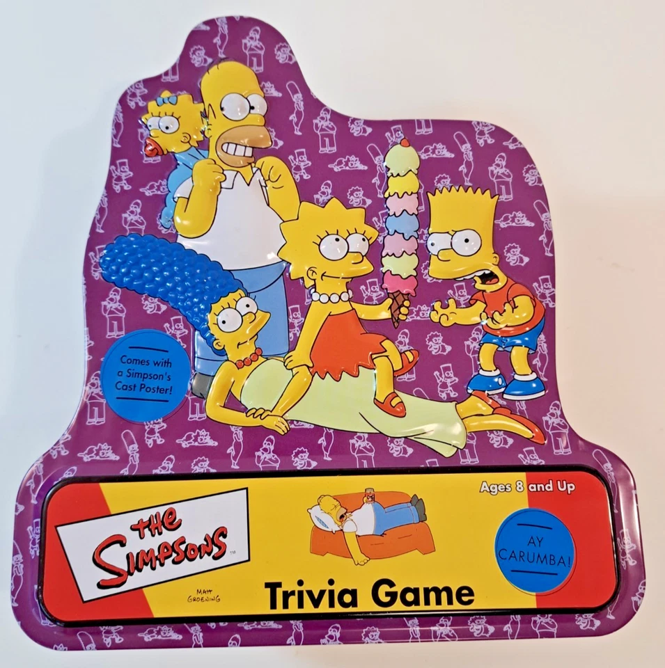 The Simpsons Trivia Game 2000 Cardinal Games in Collector Tin Brand New - Image 1 of 4