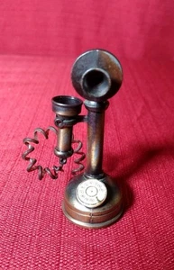 Vintage Pencil Sharpener Metal Die Cast Telephone Miniature Phone PLAY ME Spain - Picture 1 of 4
