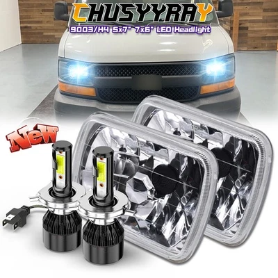 Faro LED alto/bajo Fit 1996-2017 2018 GMC Savana 1500 2500 3500 7x6" pulgadas Foto 1 de 4