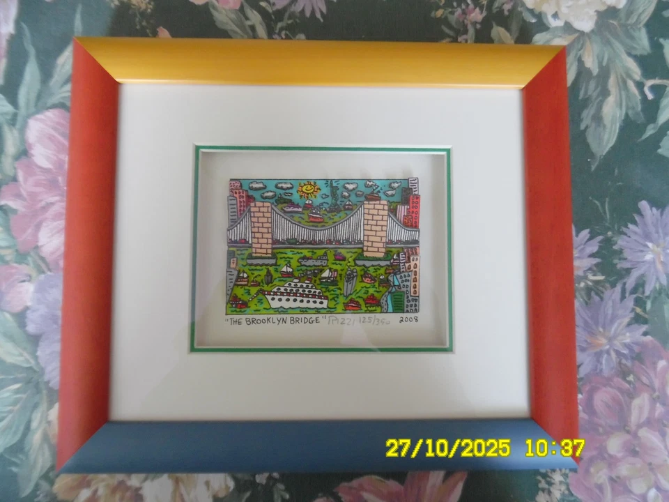 James Rizzi "The Brooklyn Bridge" 3D handsigniert  125/350 von 2008 - Bild 1 von 4