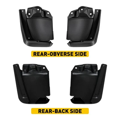 4PC Black Front Rear Splash Mud Guards Flaps For 2012 2013 2014 2015 Honda Civic Foto 1 de 4