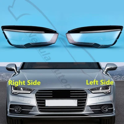 New Left + Right Front Headlight Lens Cover + Seal Glue For Audi A7 / S7 16-18 Foto 1 de 4