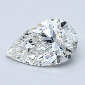 Cert. GIA 1.22 Carat Pear Cut Natural Mined Diamond Loose F color VS1 clarity - Picture 1 of 2