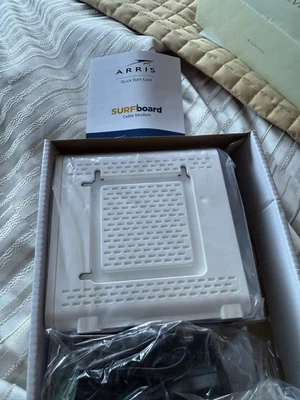 ARRIS Surfboard SB6190 32x8 Docsis 3.0 Cable Modem White New Open Box  - Image 1 of 4