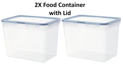 2X Contenedor de Alimentos Rectangular IKEA 365+ 11qt con Tapa Grande Plástico Apilable Foto 1 de 4