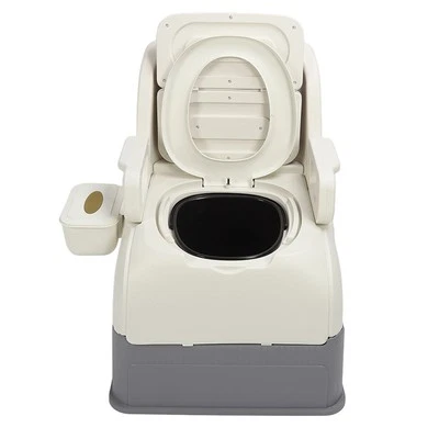 Portable Toilet Stable Base Soft Padded Bedside Commode Toilet Chair Wi TOU - Image 1 of 4
