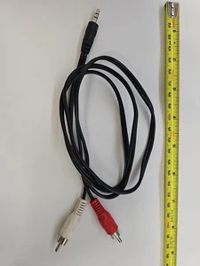 Cable de audio Sony 3,5 mm a 2 RCA macho 1/8" 2 RCA estéreo auxiliar Y divisor 3 pies - Imagen 1 de 1