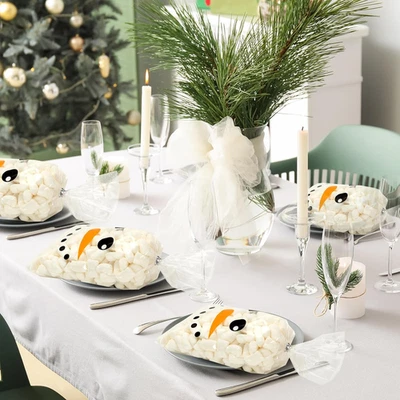 150 Piezas Bolsas de Celofán de Navidad - Lindo Muñeco de Nieve de Invierno Caramelo Galleta Pla... Foto 1 de 4