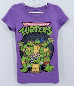 Nickelodeon Teenage Mutant Ninja Turtles Girls T-Shirt Purple x-SMALL - Picture 1 of 3