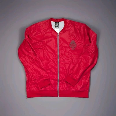 Jaqueta Adidas Hero Ball Bomber vermelha reflexiva manga longa Ah3109 masculina 3xlt nova - Imagem 1 de 4