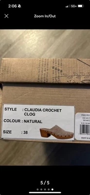 Free People Claudia Crochet Platform Clog Women’s Size 7.5-8 New In Box NIB - Изображение 1 из 4