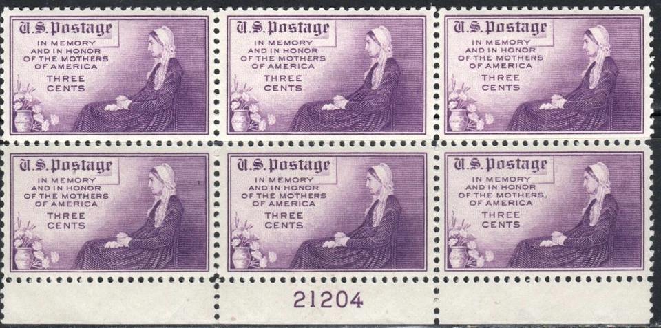 US Scott #738, Plate block of 6, MNH - Image 1 of 1