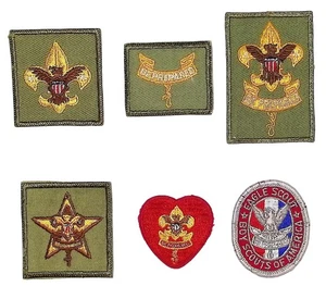 1950s-60s Eagle Scout Complete Rank Set Tenderfoot - Eagle Boy Scout (DG464) - Picture 1 of 2