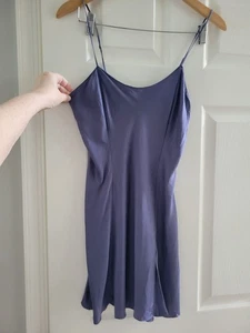 Vintage Victoria’s Secret Silk Purple Blue slip dress nighty size Medium sleep - Picture 1 of 7
