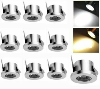 10x 1W LED Einbaustrahler Mini Spot Strahler Einbauleuchte Einbauspot Deckenspot - Bild 1 von 4