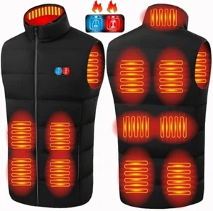 Chaleco térmico chaleco USB recargable calentador corporal chaqueta excluido banco de energía XL - Imagen 1 de 4