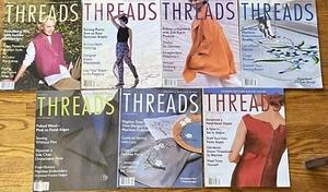 Threads Magazine Lot Of 7 Issues Fashion Sewing Tips Patterns Fabrics 1999-2000 - Picture 1 of 1