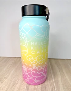 Botella de agua Hello Kitty Café Hydro Flask exclusiva Rainbow Ombré 32 onzas excelente estado- - Imagen 1 de 11