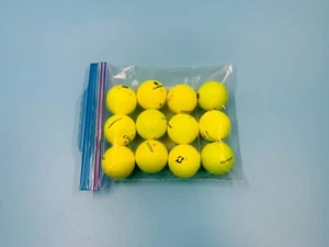 Mixed Brands AAAA Mint Grade Green/Yellow Color Used 12 Golf Balls - Picture 1 of 4