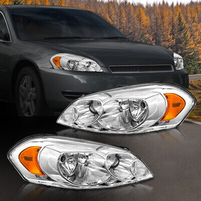 Headlights For 06-13 Chevy Impala/06-07 Chevy Monte Carlo Chrome Housing Pair • 70.19$