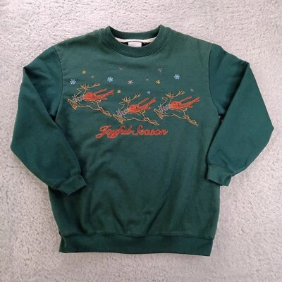 Sudadera Bobbie Brooks Mujer Grande Verde Navidad Bordada Alegre Temporada Foto 1 de 4