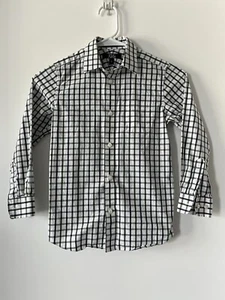Nordstrom Kids Plaid Long Sleeve Button-Up Dress Shirt 100% Cotton Size 7 - Picture 1 of 12