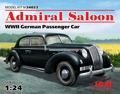Admiral Saloon, WWII German Passenger Car 1:24 Plastic Model Kit ICM - Immagine 1 di 2