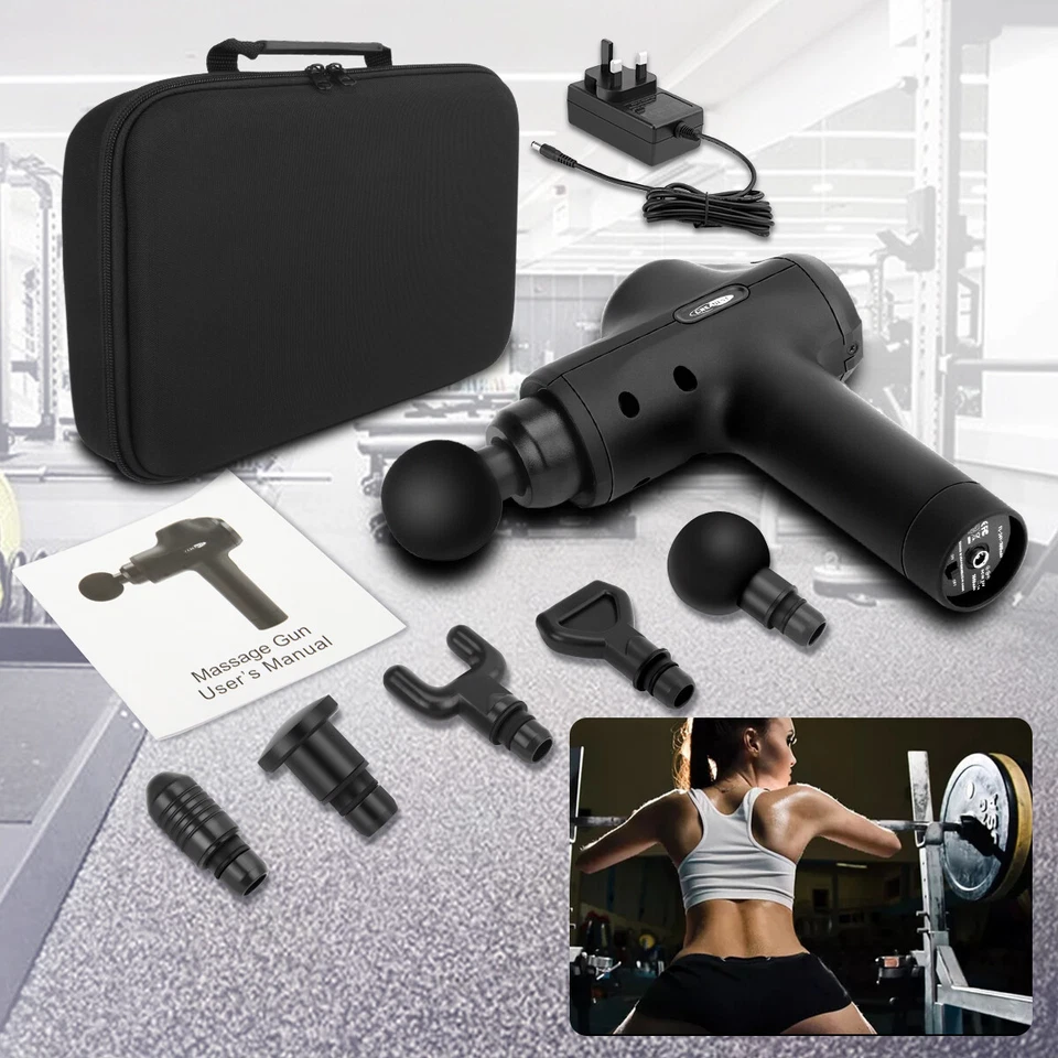 Electric Massage Gun Massagepistole Massager Muscle Massagegerät+20 Modi+6 Köpfe - Bild 1 von 4