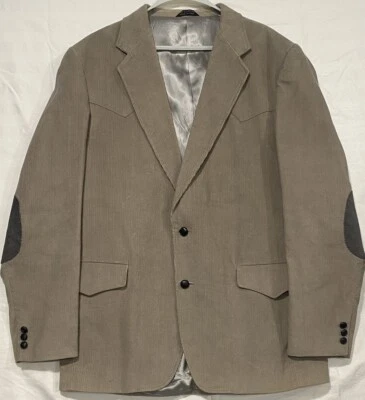 Blazer de colección Brad Whitney para hombre 44L tostado pana occidental abrigo deportivo chaqueta Foto 1 de 4