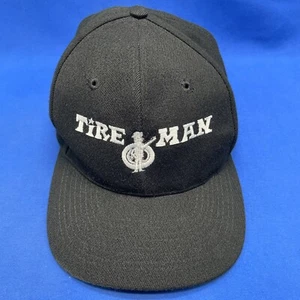 Tire Man Vintage Snap Back Mütze Kappe schwarz und grau hergestellt auf den Philippinen Nissin - Bild 1 von 9
