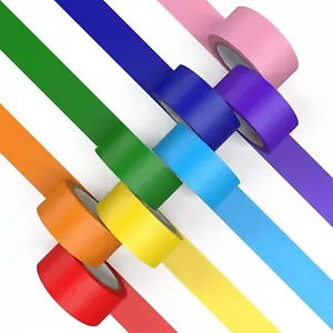 Colored Masking Tape 8 Rolls, 1 inch Wide x 14 Yards Long, Craft Color Painters - Picture 1 of 7
