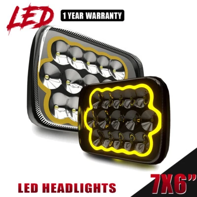 7x6" Led Headlight HI-Lo w/Parking Light For Chevy C1500 C2500 Suburban Pickup - Image 1 of 4