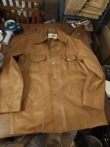 XL French Leather Vintage Leather Jacket - Picture 1 of 11