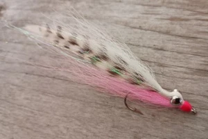Medio Clouser y Medio - ROSA - 1/0 2/0 - Agua Salada Pesca con Mosca Rayas Pez Azul - Imagen 1 de 1
