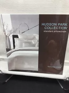 NIP HUDSON PARK ITALIAN LINENS  Pillow Sham Standard Ivory Textured Stripe  $105 - Picture 1 of 4