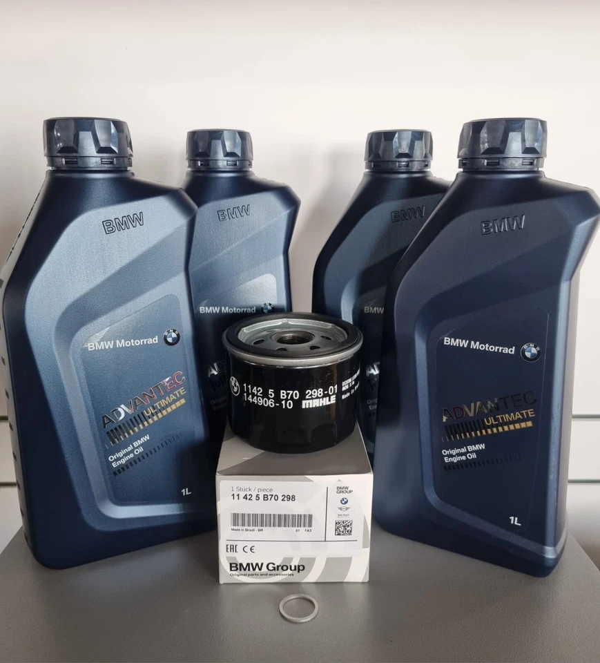 GENUINE BMW MOTORRAD  S1000RR M1000RR S1000R OIL FILTER, WASHER & 4ltrs 5W40 OIL - Image 1 of 1