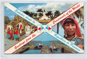 Saludos desde la República de Panamá - Mujer indígena nativa - Danza nacional - Ca - Imagen 1 de 2