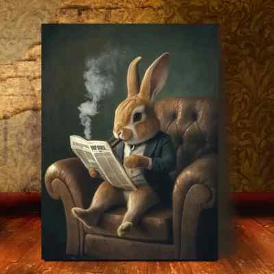Adorable Bunny Rabbit Tail Image Wall Art  Canvas Unframed/Framed - image 1 of 4