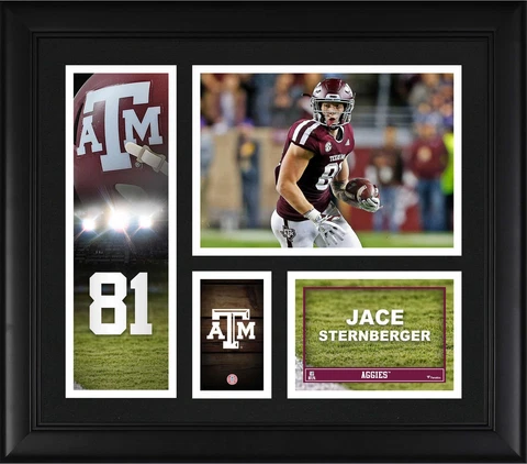 Jace Sternberger Texas A&M Aggies Framed 15" x 17" Player Collage Cover