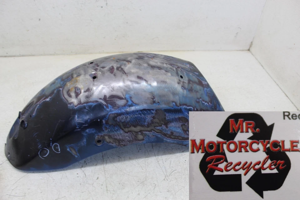 09 YAMAHA V STAR 950 黑色蓝色原始设备制造商后轮挡泥板 D30D — 第 1/4 张图片