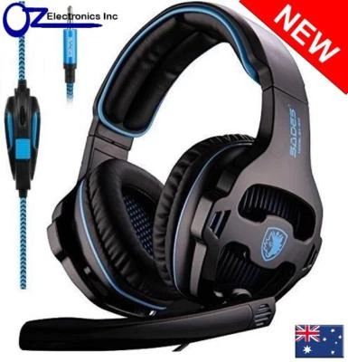 SADES SA-810 Multi Platform Gaming Headset Mic Chat Black Xbox one PS4 PC - Image 1 of 4