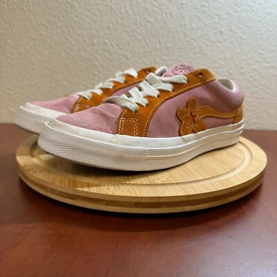 Zapatos Converse Mujer 8 Rosa Naranja Cuero Gamuza Golf Le Fluer One Star Ox Foto 1 de 4