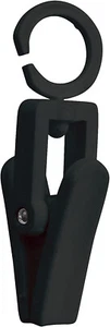 100 schwarze Kunststoff-Drehschlaufenclips Mini-Clips Warenschilder Impulsverkauf - Bild 1 von 2