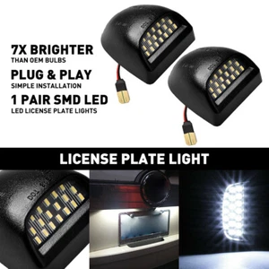 For 02-13 Avalanche 2009-2012 Traverse 00-06 GMC Yukon LED License Plate Lights - Picture 1 of 12